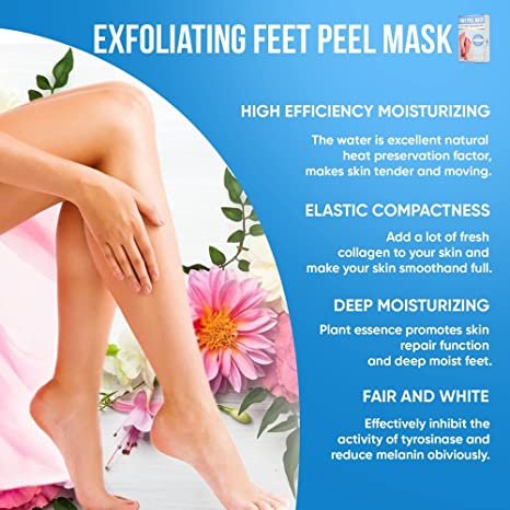 Foot Peel Mask for Dry Cracked Feet with Moisturizing Gel - Image 7