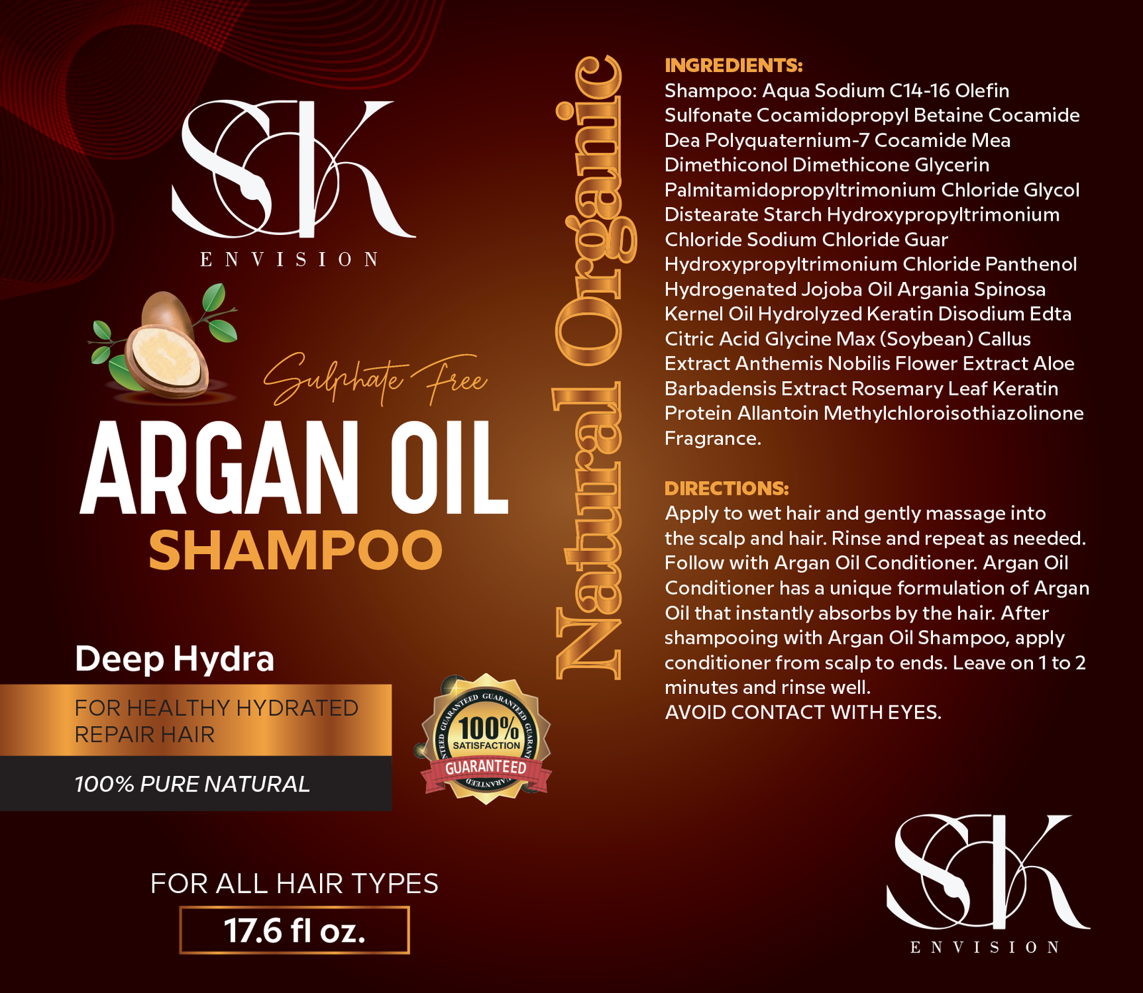 Shampoo For Silky Smooth For All Hair Types, haircare with Natural Argan Oil shampoo - Image 6
